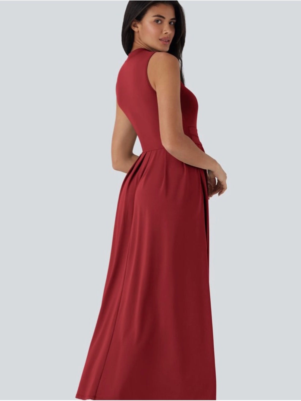 HALARA Sleeveless Mock Neck Maxi Dress - Picture 3 of 3